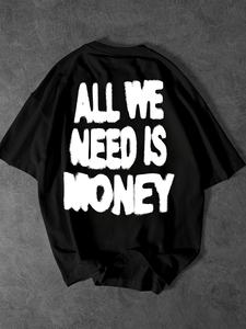 Camiseta de Alta Calidad, Moderna, Estilo Hip Hop, Holgada, con Estampado Gráfico, Informal, de Manga Corta, para Hombre, Verano - Product Image 2