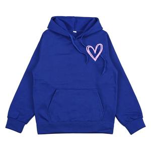 Sweat à capuche décontracté brodé Color Collision pour femmes et hommes, chaud, ample, avec poches, style streetwear, en polaire, à empiècements raglan, pour couple, automne hiver - Product Image 3