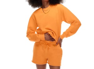 Suéter de Algodón Grueso Personalizado para Mujer, Sudadera Holgada con Cuello Alto Simulado, Cuello Redondo Largo con Bordado, Felpa Suave - Product Image 2