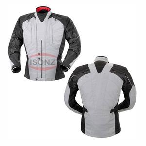 Chaqueta de Motocicleta Unisex de Estilo Nuevo para Turismo de Aventura, Color Gris Negro, Manga Larga, Resistente al Agua, Cortavientos, de Poliéster/Nailon - Product Image 1
