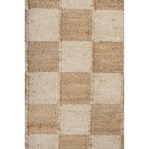 Alfombras de Yute y Cáñamo Nomadic Threads PDJT-482, Tejido Plano Color Marfil, Diseño de Patchwork, Rectangulares, para Pasillo, Sala de Estar y Dormitorio - Product Image 3