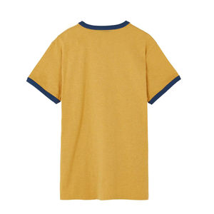 Camiseta de Cuello Redondo para Hombre, Ajustada, 100% Algodón, Estilo Ringer, Ropa Masculina de Peso Pesado, Venta al por Mayor - Product Image 2