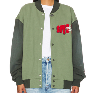 Veste universitaire unisexe de haute qualité, mélange de laine, manches en simili cuir, option de logo personnalisé, broderie personnalisée, équipe, école - Product Image 1