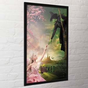 Contemporary Wicked <b>Poster</b> Featuring Elphaba & Glinda Durable Paper Design - Product Image 2