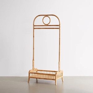 Garment <b>drying</b> hanger natural rattan clothing hanging <b>rack</b> handmade rail to hang clothes cheap price - Product Image 3