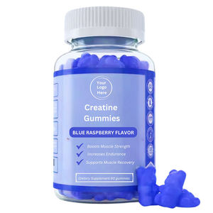 Supplément alimentaire de marque privée de meilleure qualité du fabricant américain Créatine Gummy Candy Blue Raspberry Flavor 60 comptes pour adultes - Product Image 1