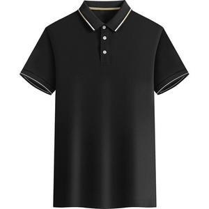 Chemises polo pour hommes à manches courtes, couleur unie, printemps et été 2023, logo brodé personnalisé OEM - Product Image 1