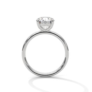 2.0ct Round Brilliant Cut CZ <b>Solitaire</b> <b>Ring</b> 925 Sterling <b>Silver</b> Classic 4-Prong Engagement Band - Product Image 4