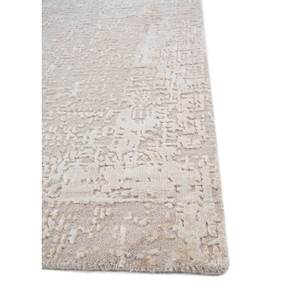 Tapis Uvenuti en laine et soie de bambou noué à la main, couleur unie gris et noir, pour la maison -LRB-1502 - Product Image 4