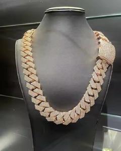 Cadena de eslabones cubanos de oro amarillo de 14 quilates personalizada, diamantes cultivados en laboratorio, joyería de Hip Hop de moda para regalo de boda de hombres - Product Image 2