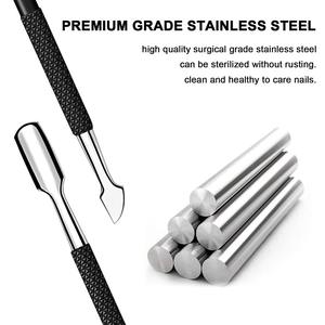 Pousse-cuticules double face durable et réutilisable en acier inoxydable, outil de soin pour une manucure et une pédicure précises, professionnel - Product Image 5