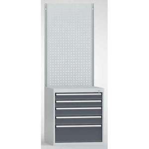 Armadio a Cassetti Armadio per Utensili 800x725x605mm 5 Cassetti Estensione Completa 100 kg incl. Pannello Perforato - Product Image 1