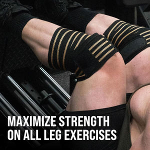 Rodilleras elásticas personalizadas de alta calidad, Fitness resistente y levantamiento de pesas, transpirables con diseño personalizado duradero - Product Image 6