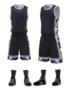 Venta al por mayor ropa deportiva camiseta de baloncesto patrones de juego Impresión digital actualización personalizada camiseta de baloncesto transpirable de alta calidad - Product Image 1