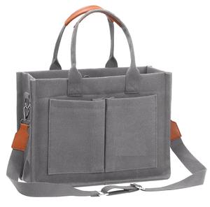 Femmes toile sac à dos pour ordinateur portable poches bretelles réglables fermeture à glissière bouton décoration meilleur prix sac de messager pour voyage - Product Image 2