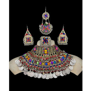 งานครบรอบชุบทองแบบโบราณงานหมั้นของเจ้าสาวทำมือหูใส่สบายสีเทอร์ควอยซ์อัฟกานิสถาน - Product Image 4