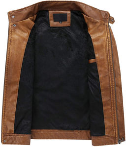 Veste matelassée en toile pour hommes, col montant rembourré élégant pour les vêtements d'extérieur d'hiver pour un confort chaleureux ultime - Product Image 5