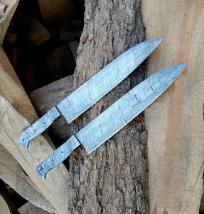 Cuchillo de Chef de acero de Damasco hecho a mano, cubierta de espiga completa personalizada de alta calidad con hoja de Metal en blanco para uso en la cocina - Product Image 5