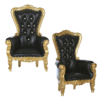 Chaises de trône pour enfants de style japonais antique couleur or et noir Mini chaises de trône super confortables pour les meubles de salon à la maison