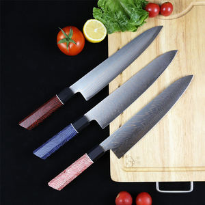 Cuchillo de cocina japonés profesional ultraafilado de acero damasco de cobre de primera calidad al por mayor cuchillo de Chef Tang Completo con mango G10 - Product Image 6