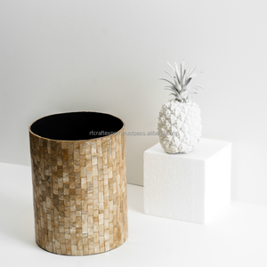 Superior Quality Handmade Classic Stylish Decorative Mother Pearl Bathroom <b>Set</b> Includes Bin Liquid <b>Soap</b> Dispensers India RF - Product Image 4