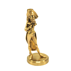 Soporte chapado en oro de metal con forma personalizada, portavelas de estatua de diseño extranjero para fiesta de boda y decoración del hogar - Product Image 1