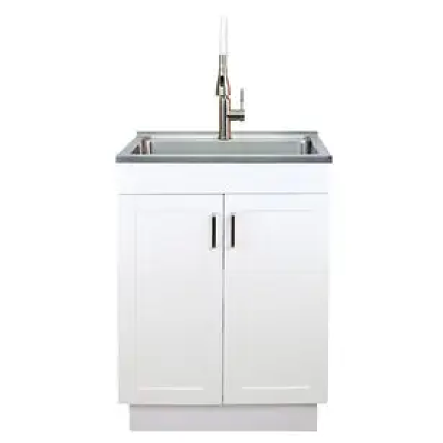 JY Vietnamese Supplier RTA European Design Modern Soft Close Hinge Hardware 2-Door Sink Base Cabinet Kitchen Cabinets