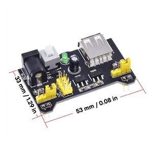 บอร์ดแปลงไฟ DC-DC รุ่น MB-102 ยี่ห้อ Aek-Tech สำหรับบอร์ดทดลอง พร้อมโมดูลจ่ายไฟแบบคู่ 5V และ 3.3V - Product Image 4