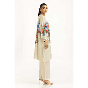 Conjunto Coordinado Estampado de Viscosa con Textura Bohemia IPST-55308, Mangas Tres Cuartos, Tela Crepé para Primavera/Verano - Product Image 1