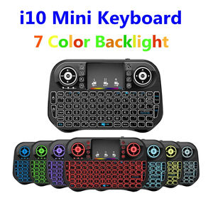 Mini Wireless <b>Keyboard</b> With 7 Color Backlight Touchpad 2.4G Rechargeable For Computer - Product Image 4