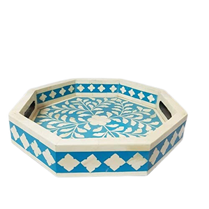 ถาดเสิร์ฟอเนกประสงค์ถาดเสิร์ฟพร้อมจี้มุกแฮนด์เมดดีไซน์ทันสมัยหรูหรา - Product Image 1