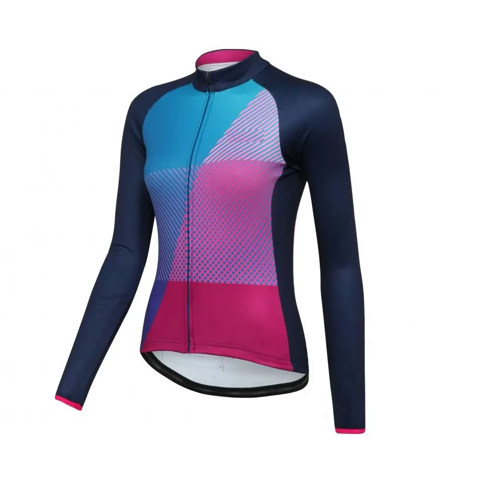 Shemax 2023 Top qualité vente chaude personnalisé dames cyclisme maillot hiver thermique à manches longues femmes cyclisme veste-rose