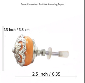 Boutons en céramique sarcelle fleur filigrane argent marocain pour armoires de cuisine commodes chambre meubles accessoire poignée de porte tire - Product Image 3