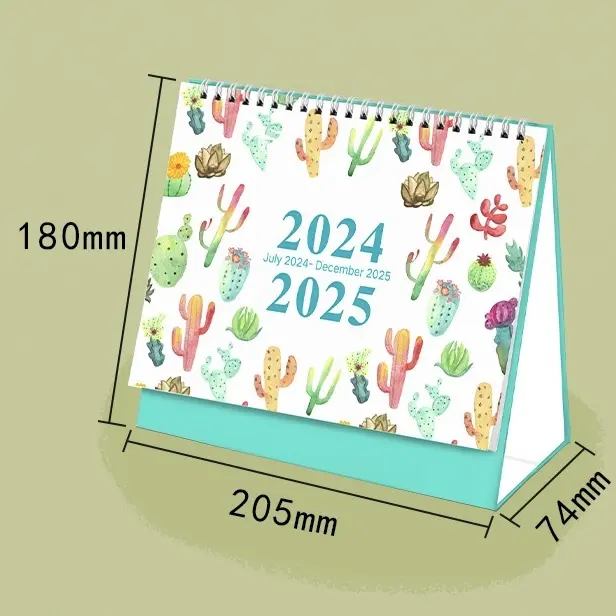 2024/2025新年カスタマイズフローラルファニーバックメモライティングデスクカレンダー