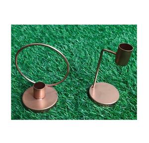 Bougie en métal fini noir jaune et or votive vente chaude pot de bougie de décor de table au prix de gros - Product Image 6