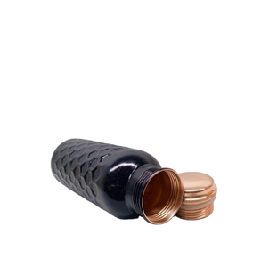 Botella de agua de cobre para beber, botella de agua de cobre hecha a mano, botella de agua de cobre a prueba de fugas, artesanía casera India - Product Image 4