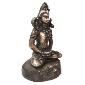 Sculptures anciennes en laiton indien faites à la main Bronze Lord Shiva Figurine Statue Home Decor Articles cadeaux Hauteur: 46.22 CM SMG-279 - Product Image 2