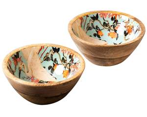 Cuenco de madera directo de fábrica, calcomanía interior impresa, ensaladera de fruta de madera esmaltada, ensaladera de madera Natural hecha a mano, respetuoso con el medio ambiente - Product Image 2