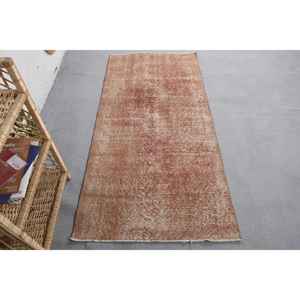 Alfombra de lana clásica moderna de 3x6,2 pies, retales marrón y beige para adolescentes, sala de estar, dormitorio, respaldo de látex, altura de pila de felpa, 3 juegos - Product Image 1