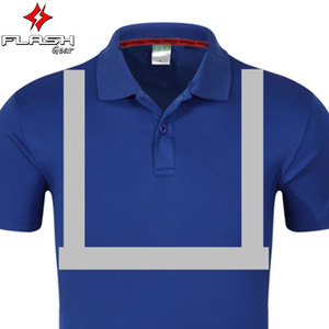 Wholesale OEM Logo Workwear Quick Dry Hi Vis Safety <b>T</b>-<b>Shirt</b> Reflective Work Construction Reflective Polo <b>Shirts</b> - Product Image 4