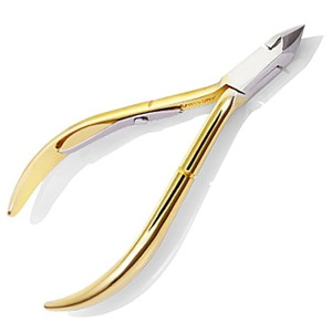 Pinces à cuticules de qualité supérieure en acier inoxydable couleur or tranchant manucure et pédicure pinces à cuticules - Product Image 3