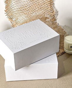 Scatola regalo in carta goffrata bianca di lusso con stampa floreale personalizzata con motivo floreale Eco Friendly <span class=keywords><strong>per</strong></span> Set regalo Premium - Product Image 5