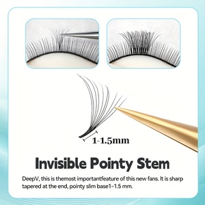 2-20D Premade russe Volume ventilateur cils thermocollés à la main lâche pointu Base coréen Pbt lâche Promade Fans extensions de cils - Product Image 6