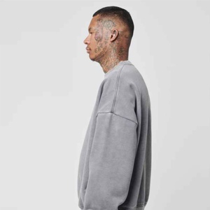 Sudadera de Cuello Redondo de Forro Polar para Hombre con Logotipo Personalizado OEM, Sudadera Holgada de Gran Peso, Suave y Extra Grande - Product Image 4