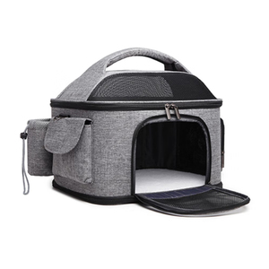 Sac de transport extérieur pour animaux de compagnie Sac de voyage Oxford pour chien Fourre-tout à bandoulière pliable, respirant, facile à transporter Sac à main pour chats et chiots - Product Image 4