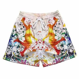 Vêtements de sport OEM pour hommes, ensembles de basket-ball, tous imprimés, shorts en double maille, entrejambe 5 pouces, respirants, longueur genou, sublimation - Product Image 5