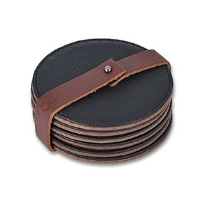 New Design Wholesale Pure Leather <b>Table</b> <b>Coaster</b> for Dinning <b>Table</b> Decoration <b>Coaster</b> Sets for Gifting Best Price - Product Image 4