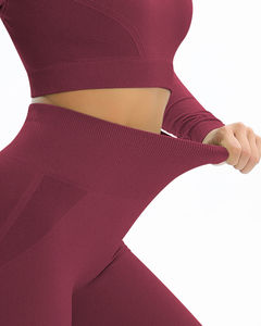 Nouveau Leggings de Yoga de hanche de pêche solide de haute qualité pour les femmes taille haute sans couture à séchage rapide respirant - Product Image 2