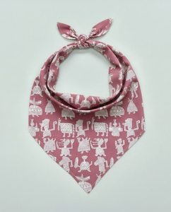 Bandana en coton 100% personnalisable, impression florale en bloc, 21x21 pouces, impression à la main, durable, séchage rapide, respirant - Product Image 1