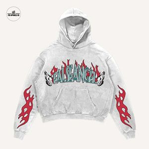 DTG hoodies รุ่นที่กำหนดเองคุณภาพสูงวินเทจผ้าฟลีซเก็บความร้อนพิมพ์ลายทั้งหมดด้วยสีดำและสีชมพูร้อน - Product Image 3